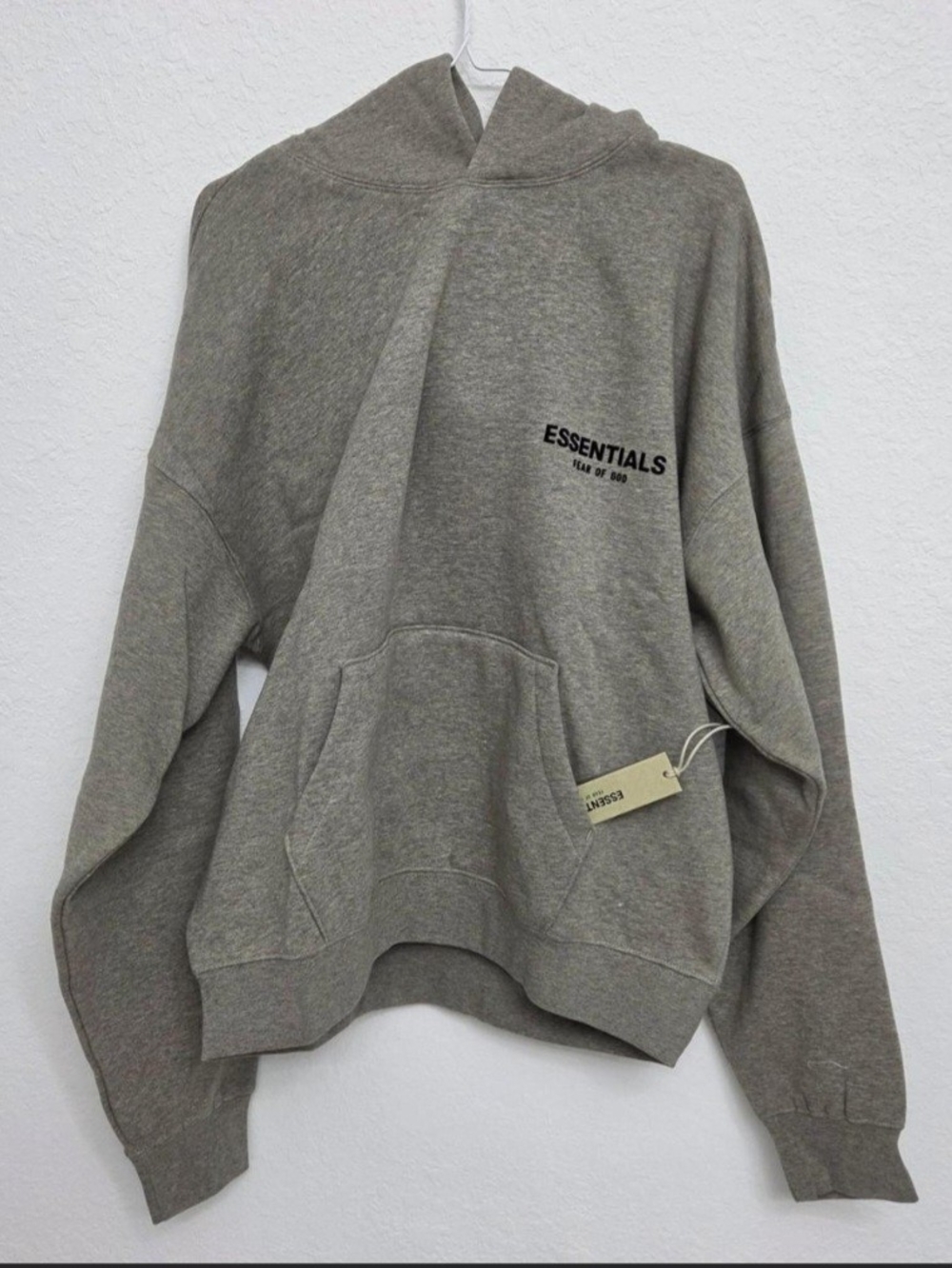Essentials Men’s Crewneck Hoodie in Heather Gray